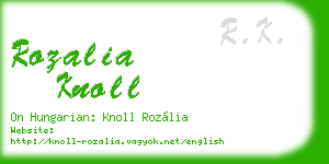 rozalia knoll business card